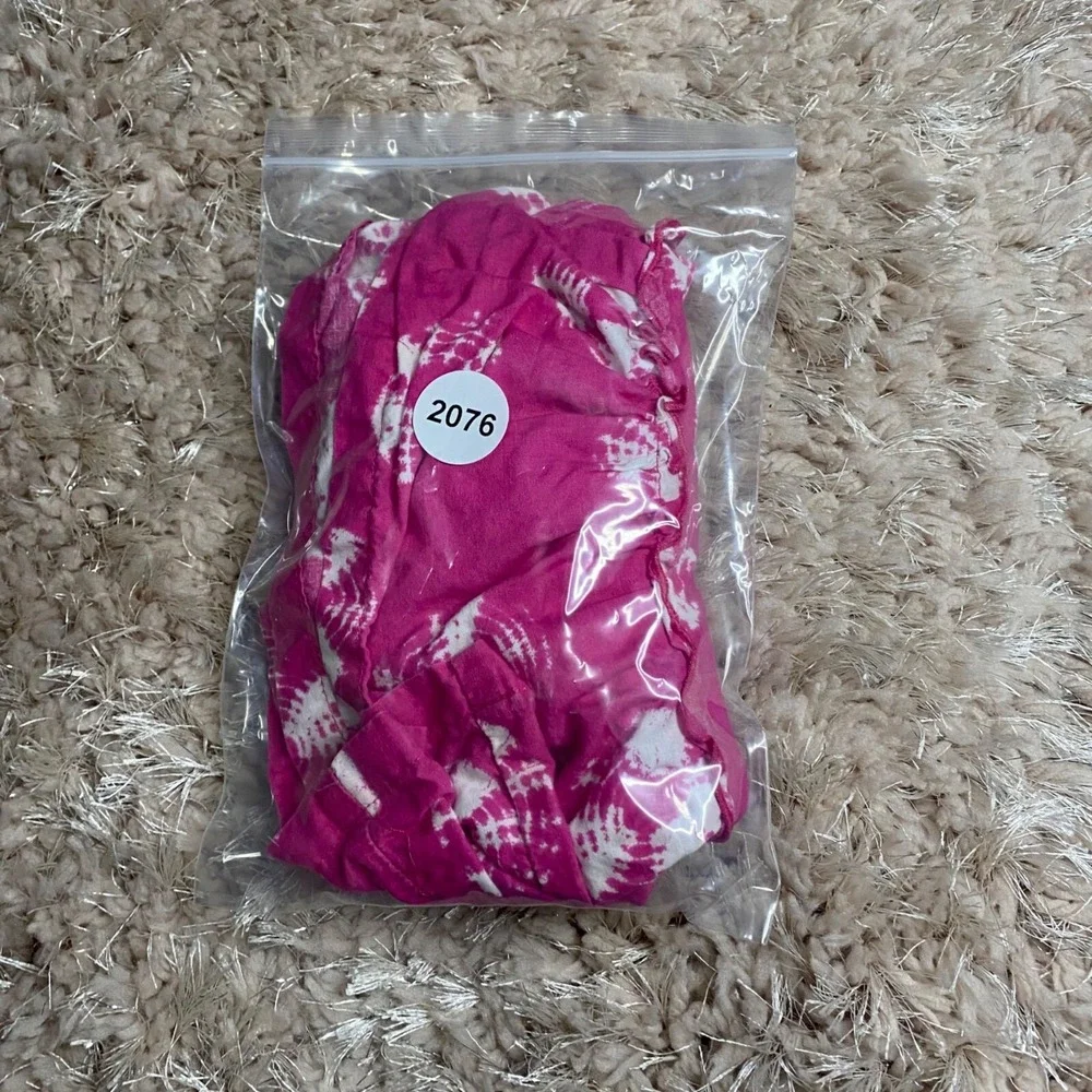 Faded Glory Sundress Girls 24M Pink Tie Dye Smocked Ruffle‎ Kidcore Fairycore